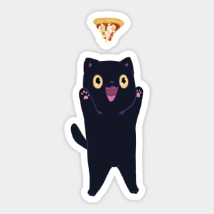 pizza cat illustration Sticker